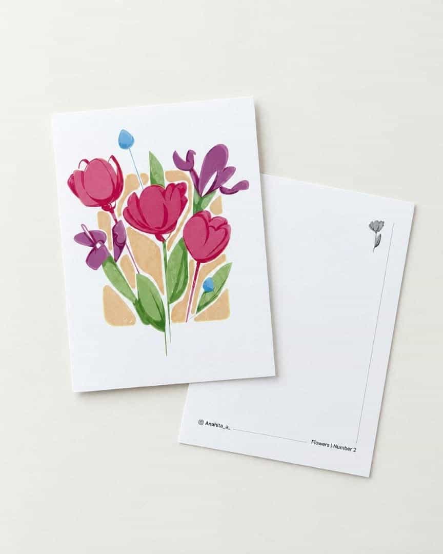 کارت پستال flowers 2 کوچک