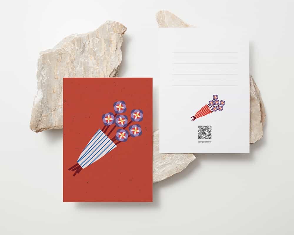 کارت پستال 05-Buch of flowers
