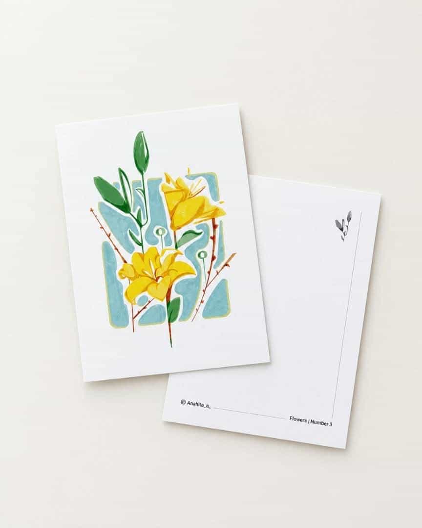 کارت پستال flowers 3 کوچک
