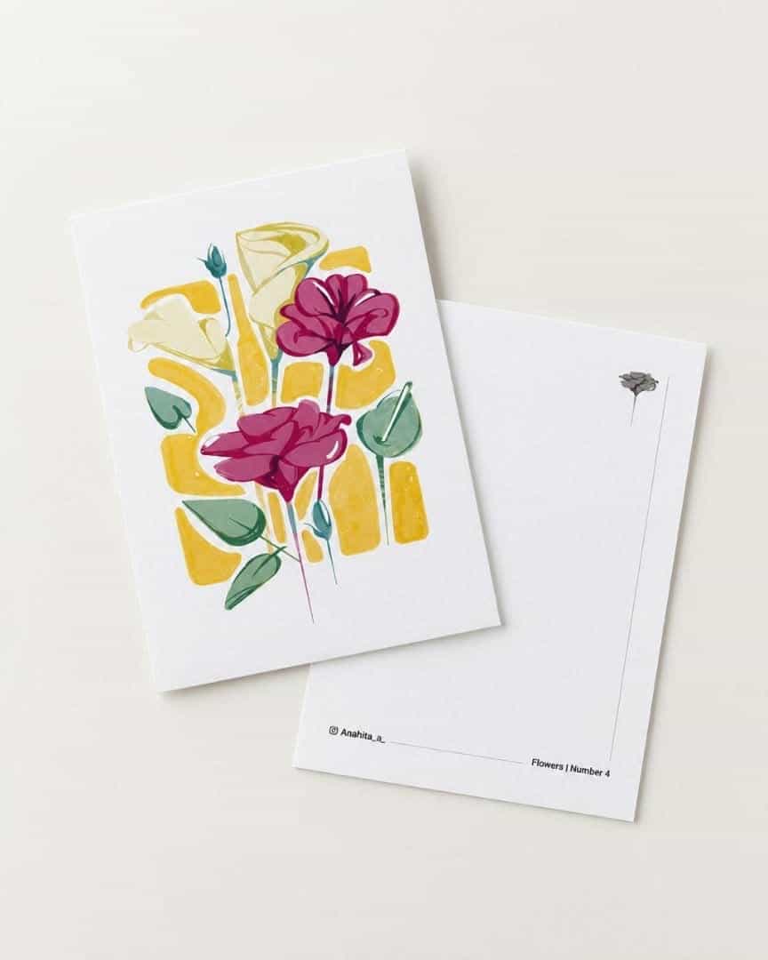 کارت پستال flowers 4