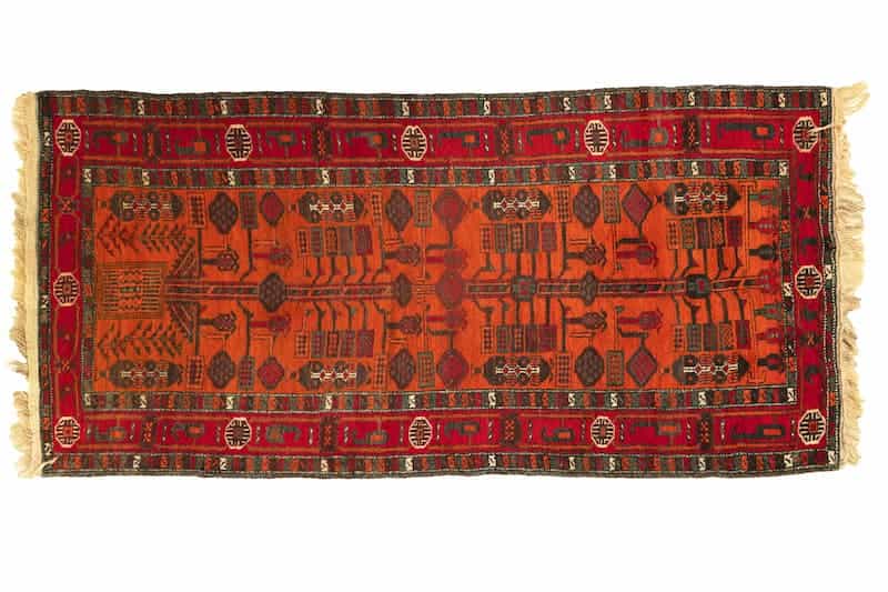 قالی چلچراغ بلوچ 150*230 بافت دهه 50