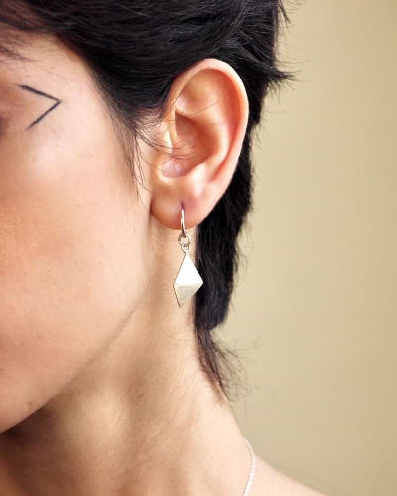 گوشواره حلقه ای لوزی